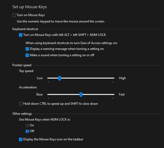 Numpad controls mouse and I can't disable it. - Microsoft Community