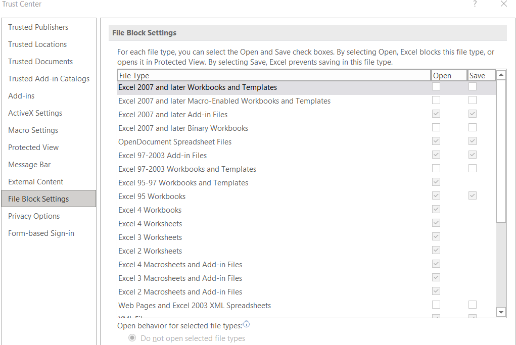 MS Excel - Your admin has blocked files of this type to help keep you ...