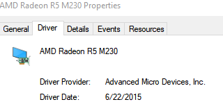 Amd radeon best sale m230 driver