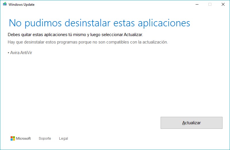 Windows 10 1803 Necesita Desinstalar El Programa Microsoft Community