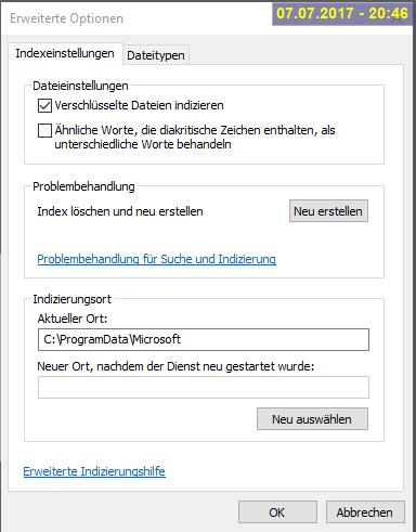 Windows Suche sucht nur noch online, anstatt lokal