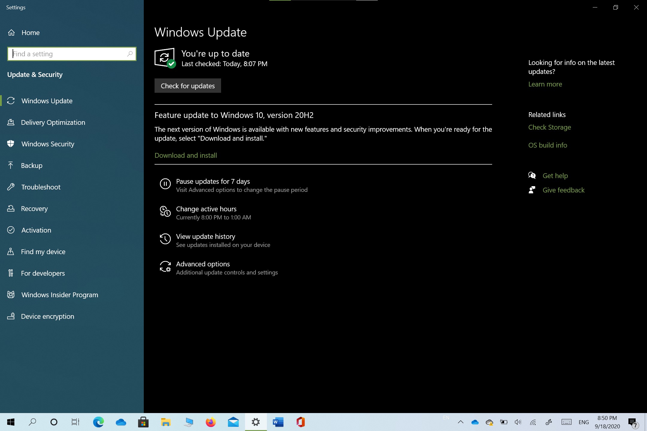 How to Install the Latest Windows 10 Feature Update Using Windows Update : Ask the system questions