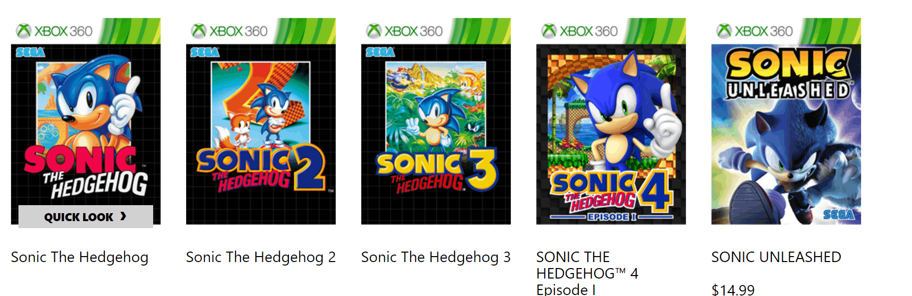 Sonic the hedgehog xbox one backwards shop compatibility