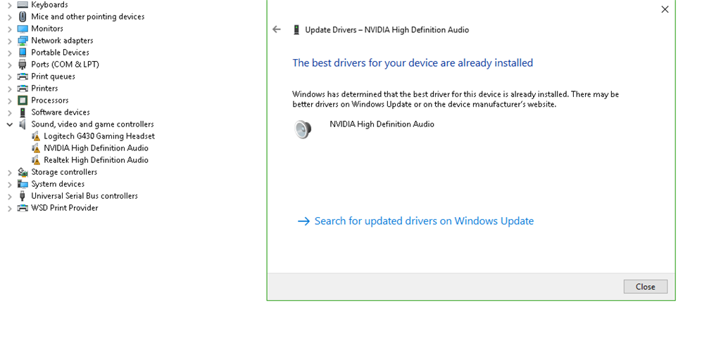 Audio driver is not up to date please check for windows update что это