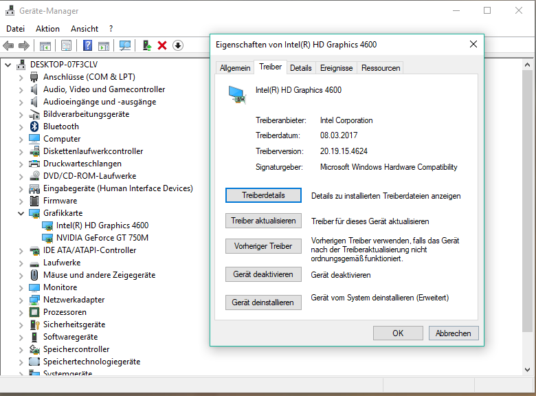 Nvidia gt 750m driver windows online 10