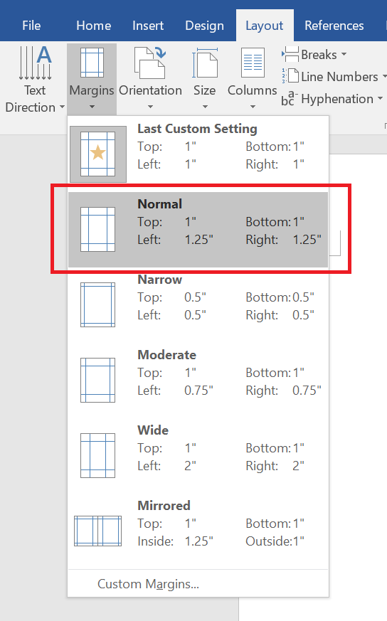 Custom Margins Word 2016 Fasrbooster