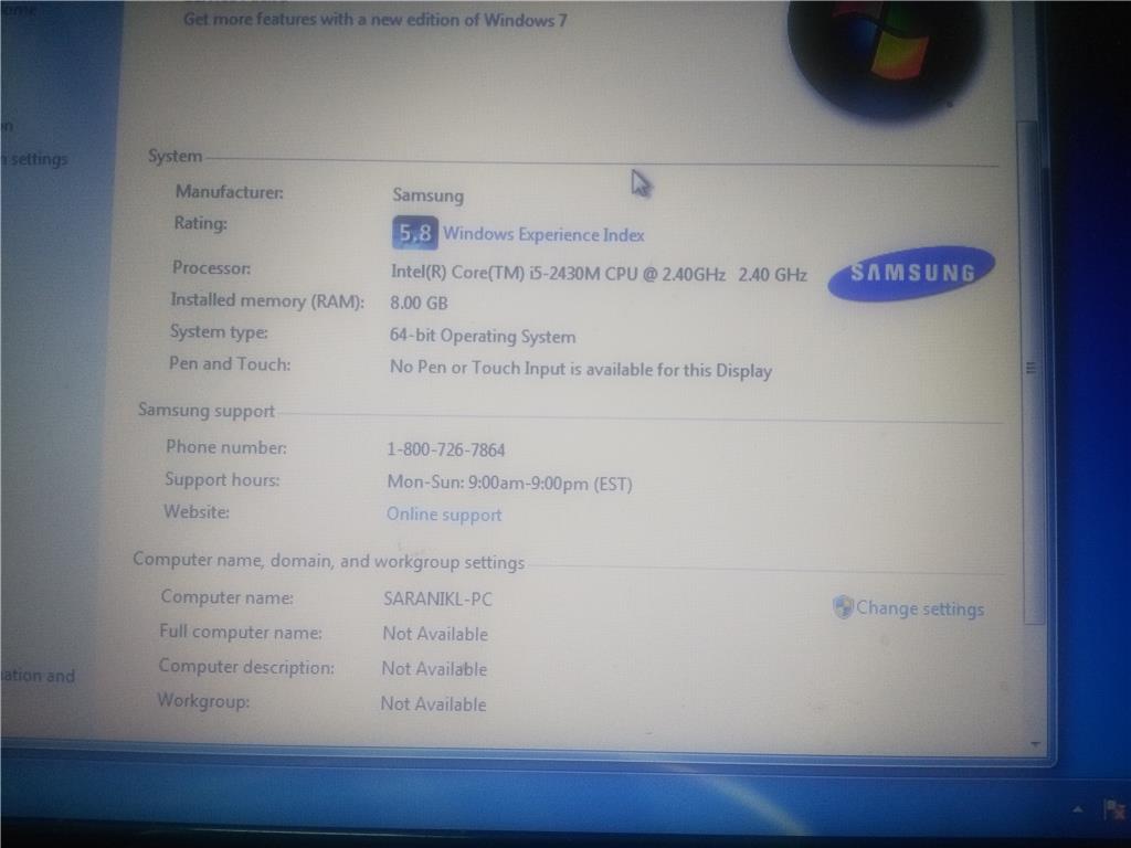 Change Full Computer Name Windows 7