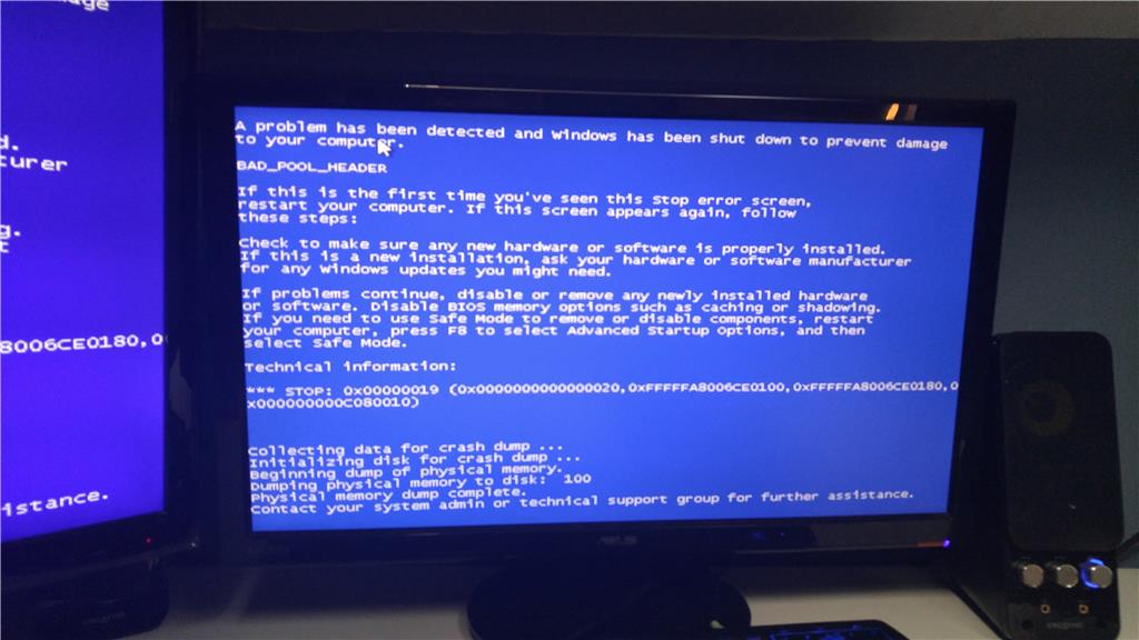 BSOD Bad pool header 0x19 0x20 Microsoft Community