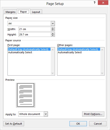 How To Customize Paper Size In Word