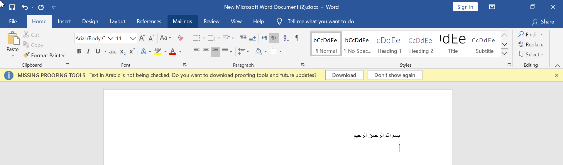 Word Arabic Text Is Not Being Checked Microsoft Community