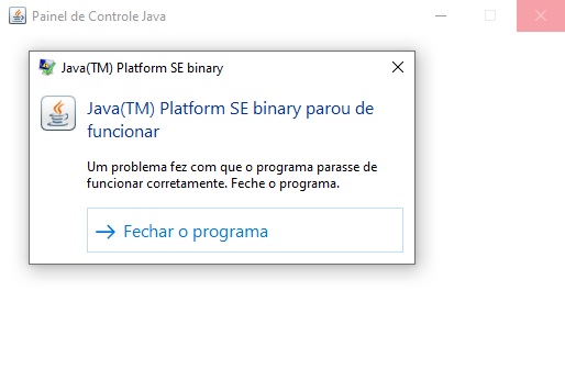 Painel de controle do Windows 10 abre e fecha sozinho