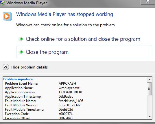 APP CRASH problems windows 7 64bit - Microsoft Community