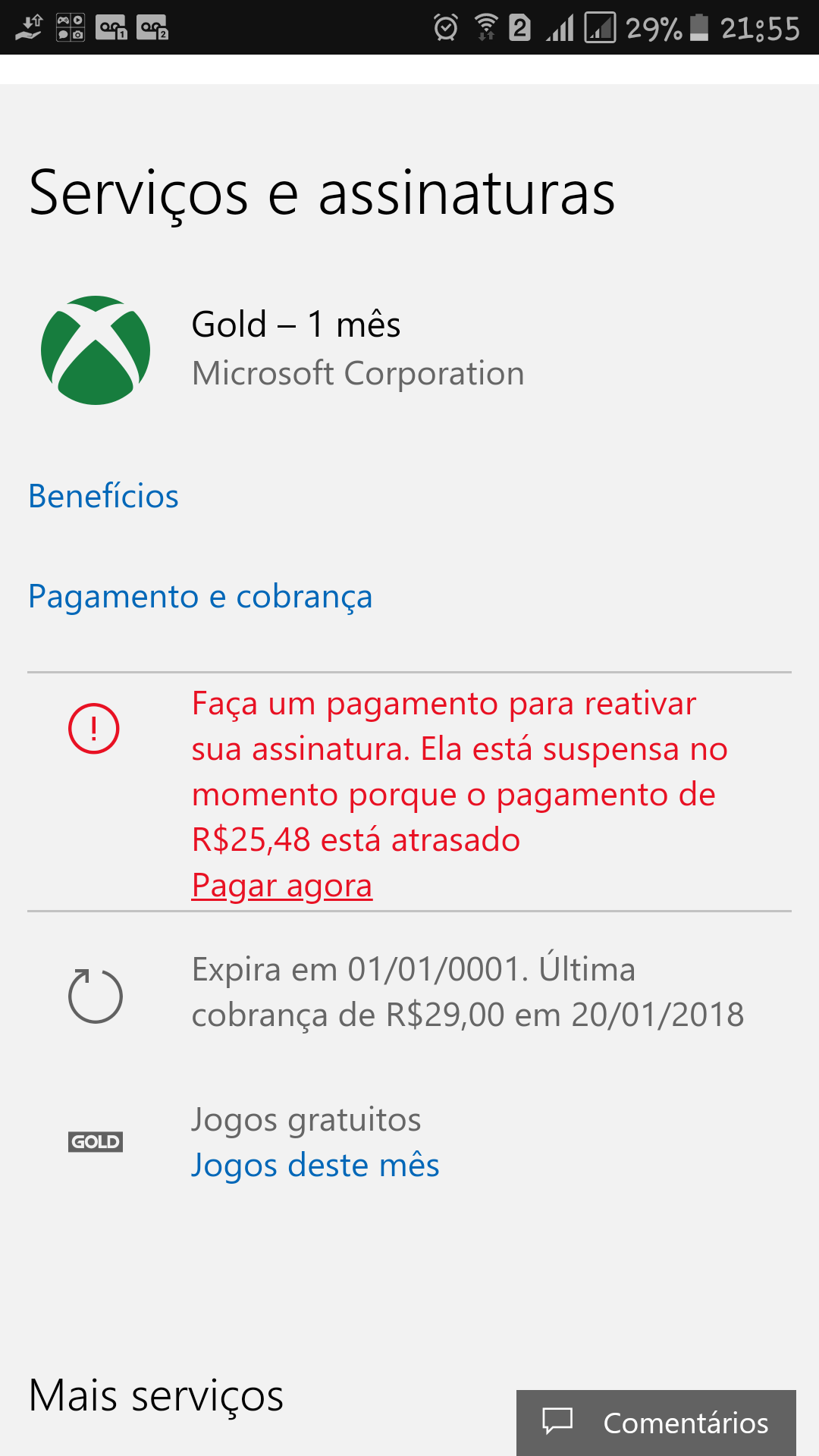 Erro Ao Cancelar Assinatura Do Xbox: "Faça Um Pagamento Para Reativar ...