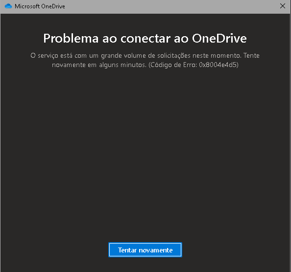 Ocorreu um problema temporário no serviço. Tente novamente. Se esta -  Microsoft Community