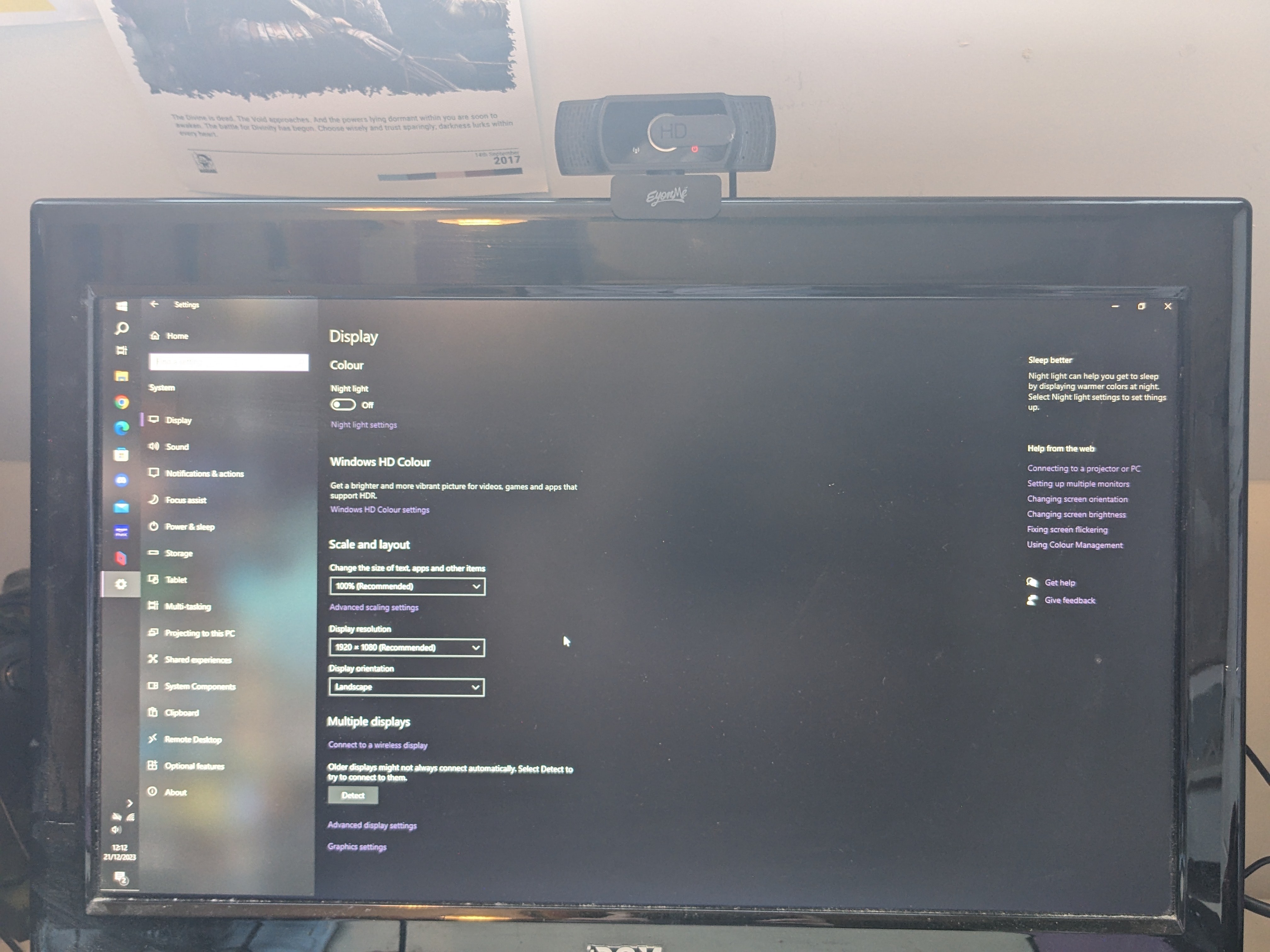 Screen won&rsquo;t fit to monitor on windows 11 - Microsoft Community