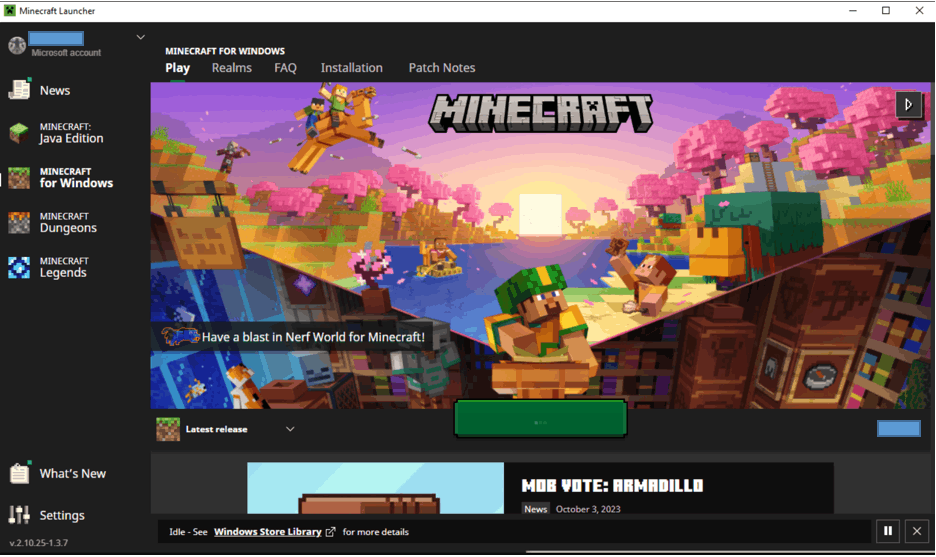 Minecraft Preview is now available on Windows through the Microsoft Store