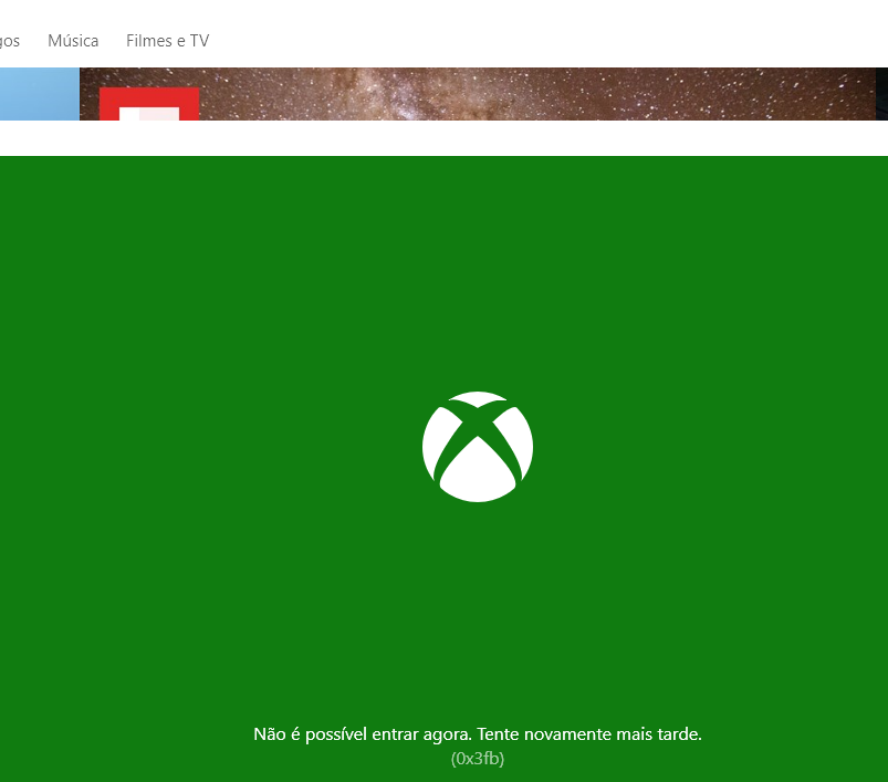 Não consigo acessar os jogos na nuvem aparece uma mensagem dizendo: -  Microsoft Community