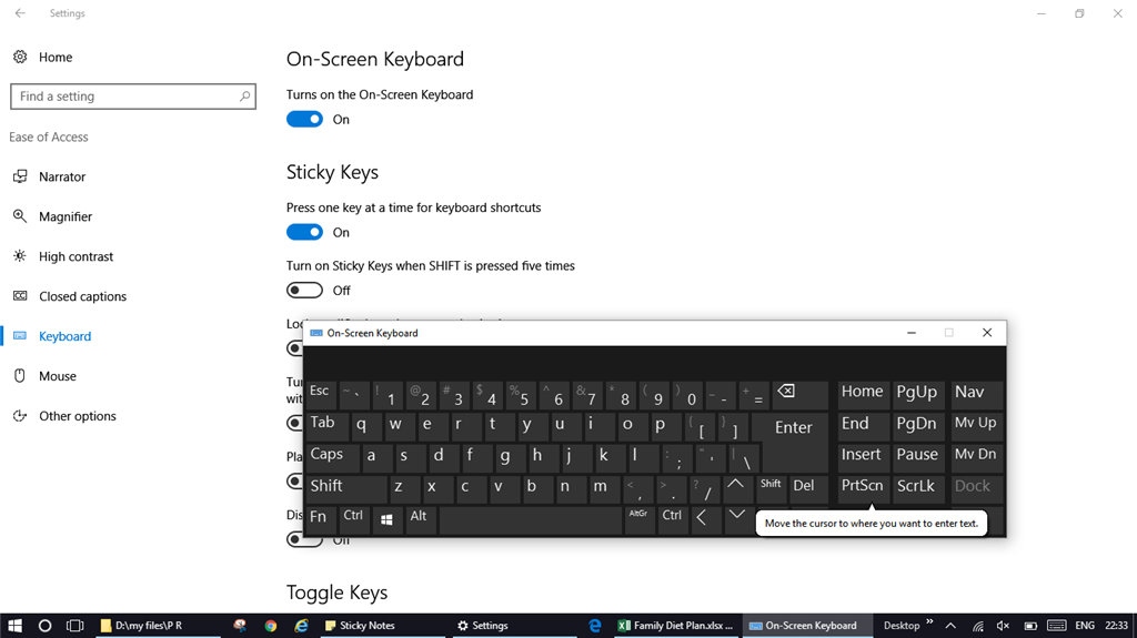 On screen keyboard in tablet mode in Windows 10 overlaps large part of ...