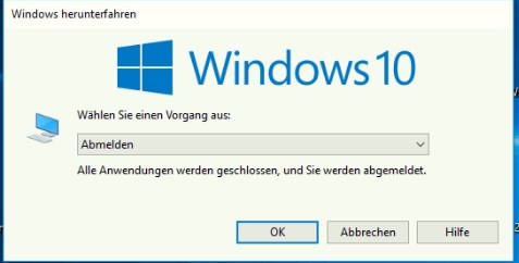 Windows 10 richtig herunterfahren