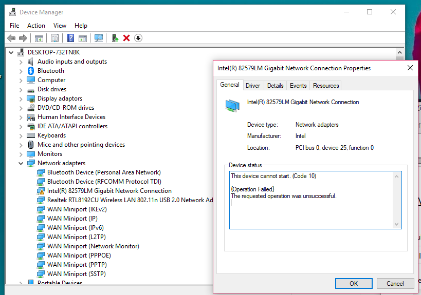 Intel 82579v gigabit network connection driver windows xp 10