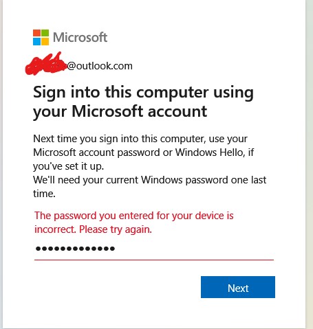 I can't login to my Microsoft account in settings, even in the - Microsoft  Community