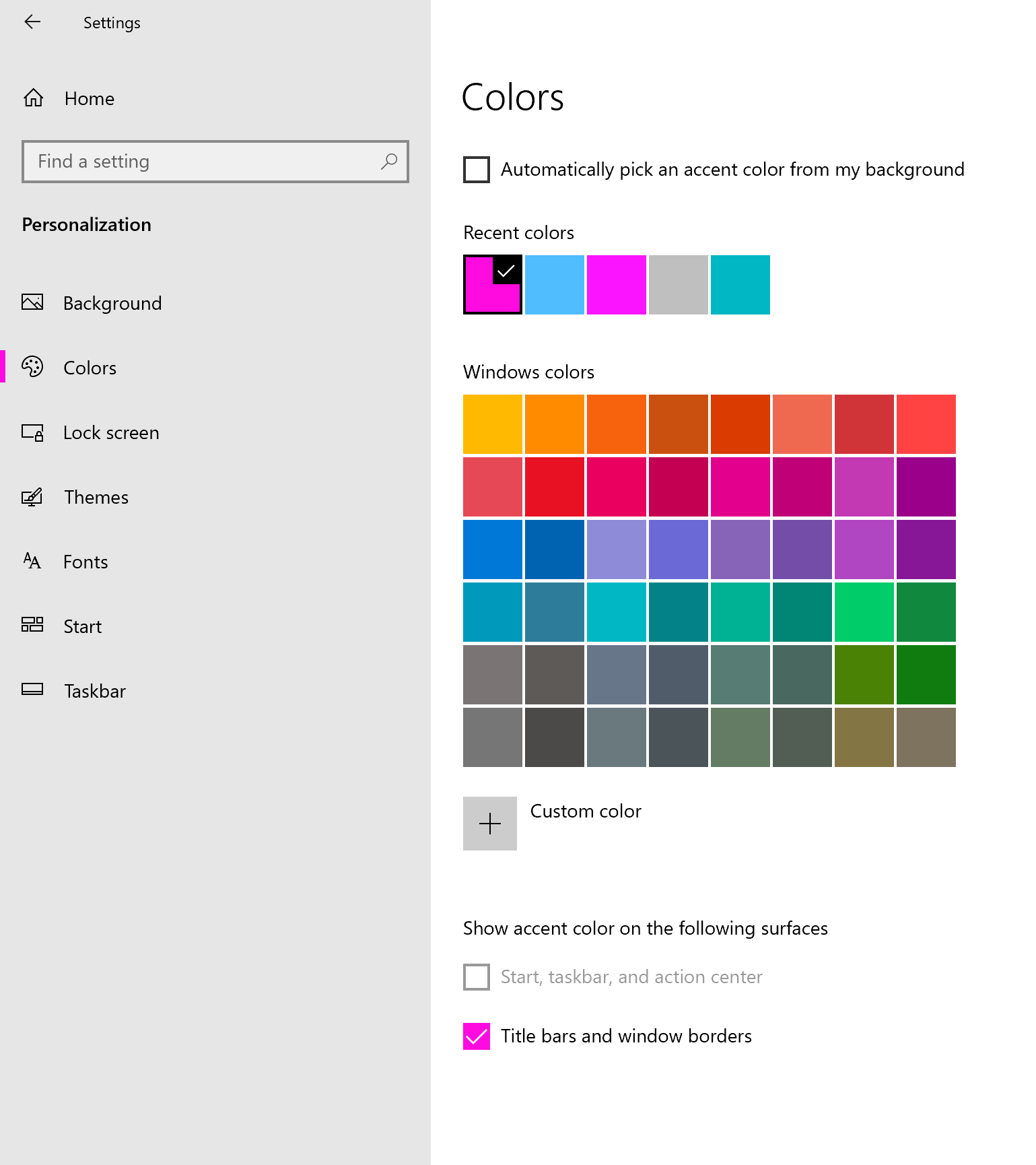 Windows 10 Personalization/Color Settings - Microsoft Community