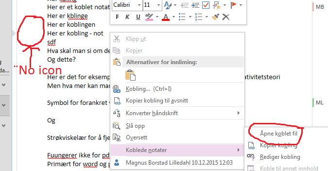 Linked Note In OneNote Not Displaying Icon - Microsoft Community