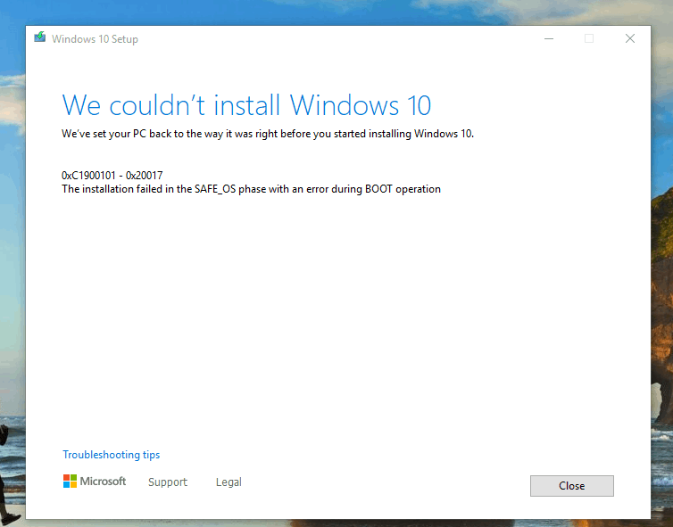 Feature Update To Windows 10, Version 20H2. Failed To Install ...