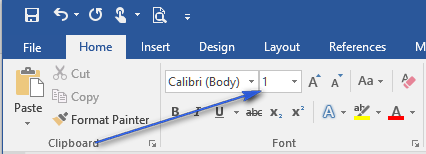 font size of a text in ms word - Microsoft Community