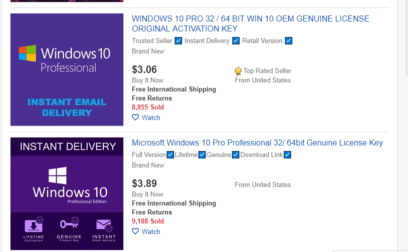 Windows 10 License Good Price From Ebay Microsoft Community