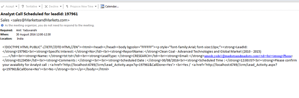 Calendar Invitations Are Receving As Html Code On Exchnage Microsoft Community
