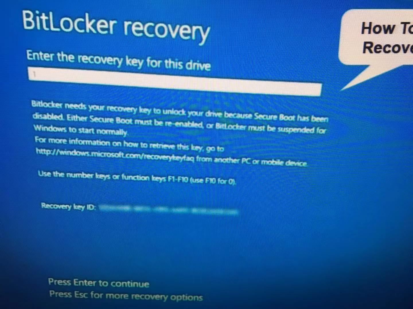 BitLocker Recovery Key - Microsoft Community