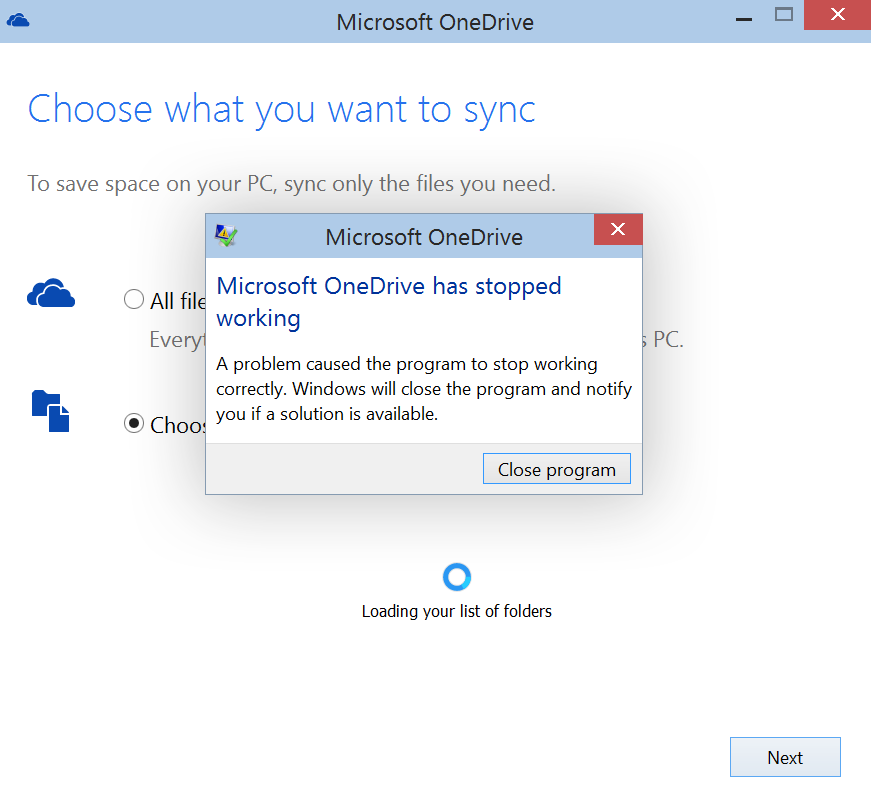 Onedrive Keeps Starting At Login Then Fails To Load Microsoft Community