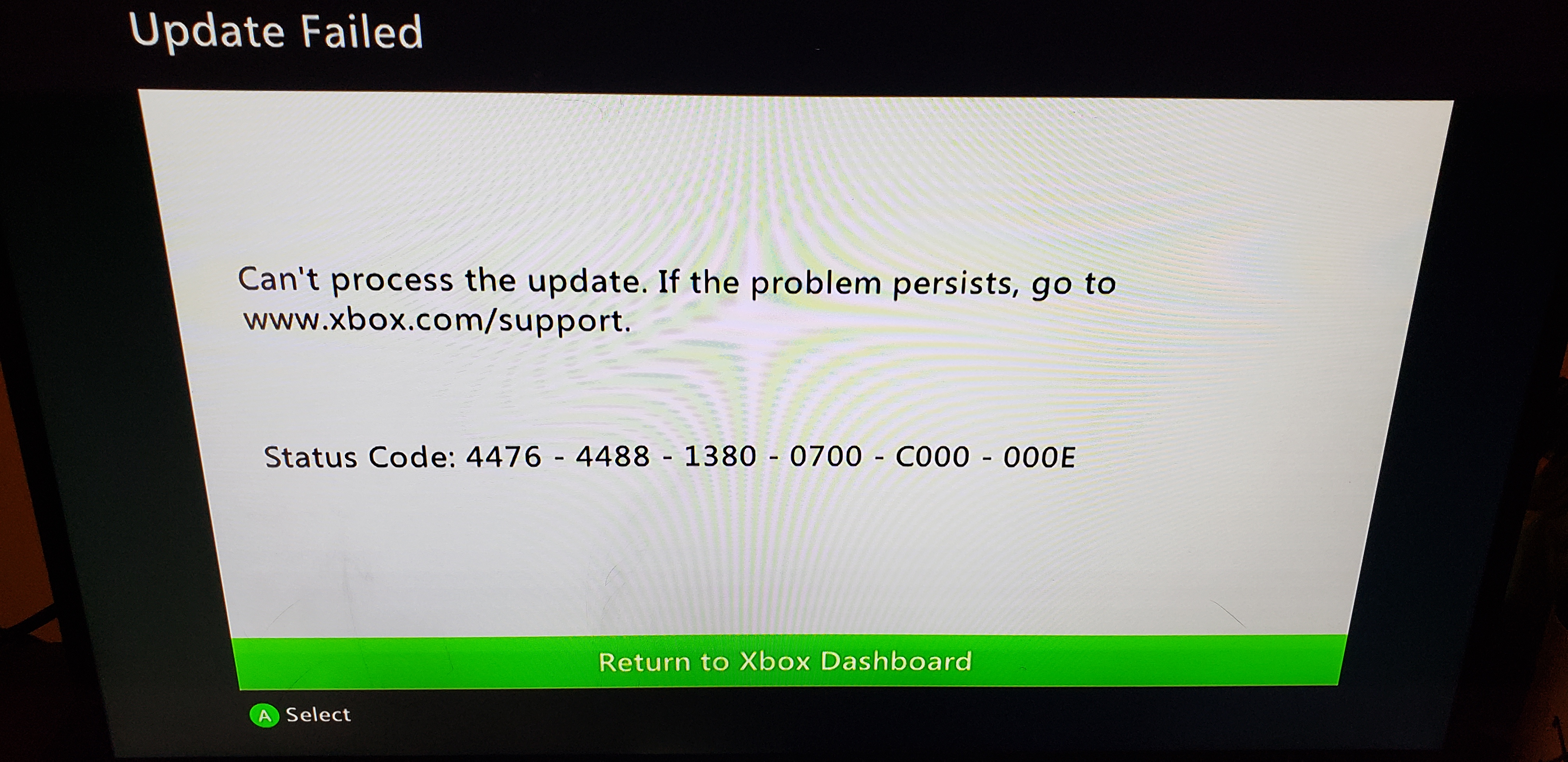 xbox 360 status code