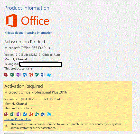 0x4004f00c Office Activation Error