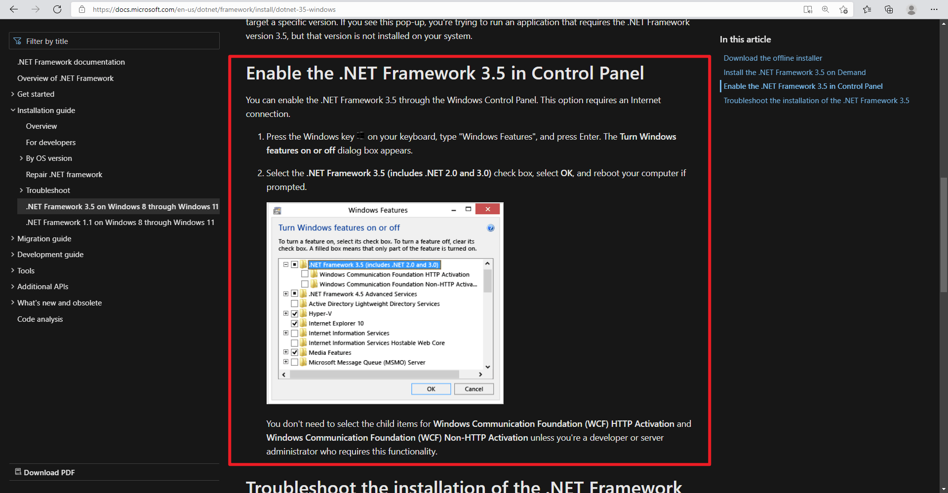 I can't run the Setup of Microsoft .NET Framework 3.5 when i open -  Microsoft Community