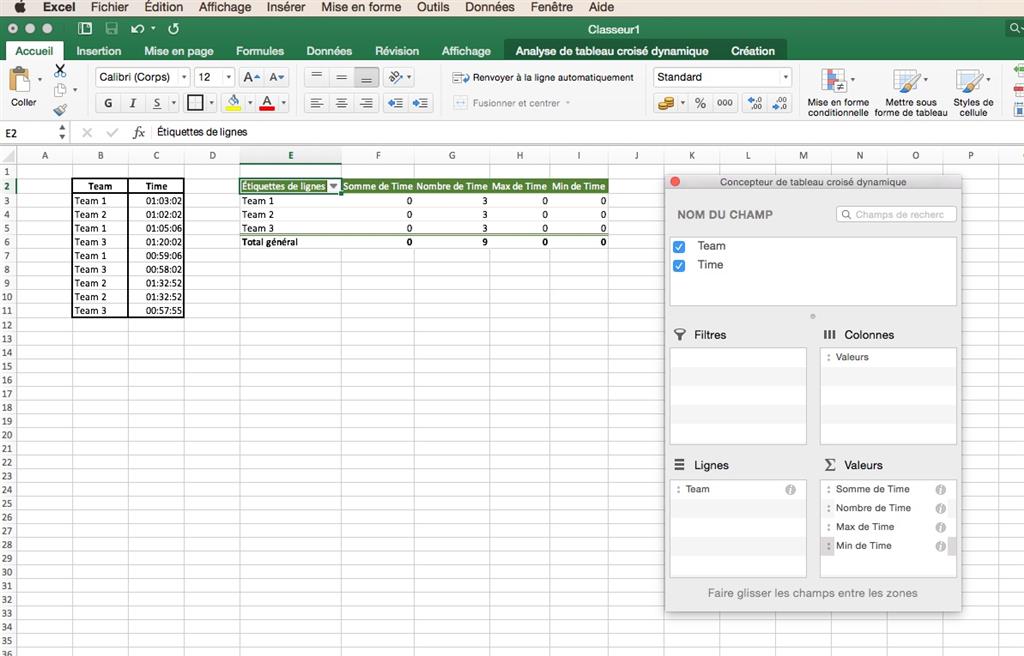 excel for mac support