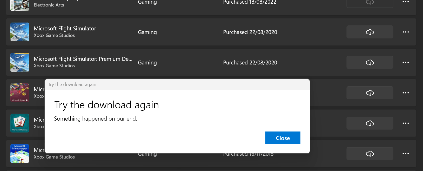 Not able to download some games - Microsoft Community