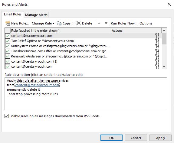 Running rules in Outlook 365 - Microsoft Community