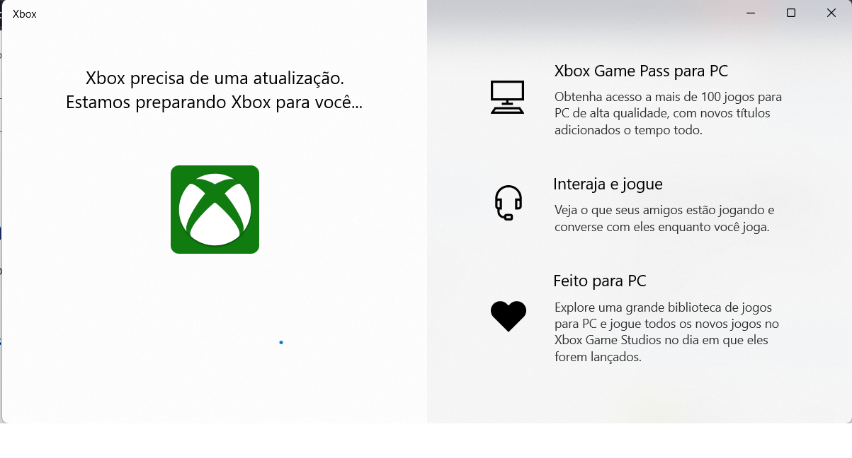 Aplicativo Xbox para PC com Windows