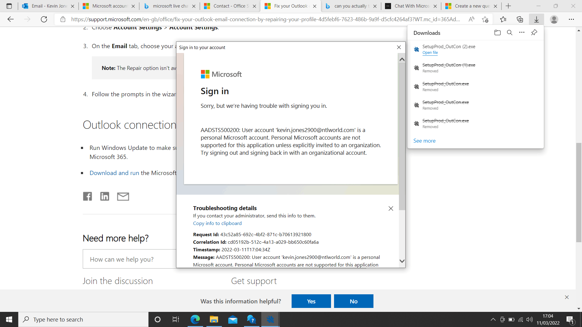 Microsoft Recovery Assistant Not Working - Microsoft Community