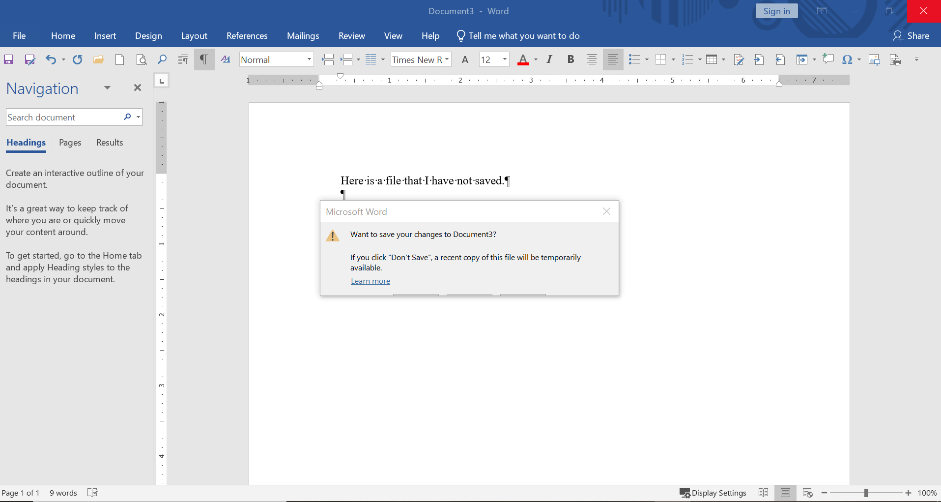 Want To Save Your Changes Dialog Box In Word Is Missing Microsoft Community