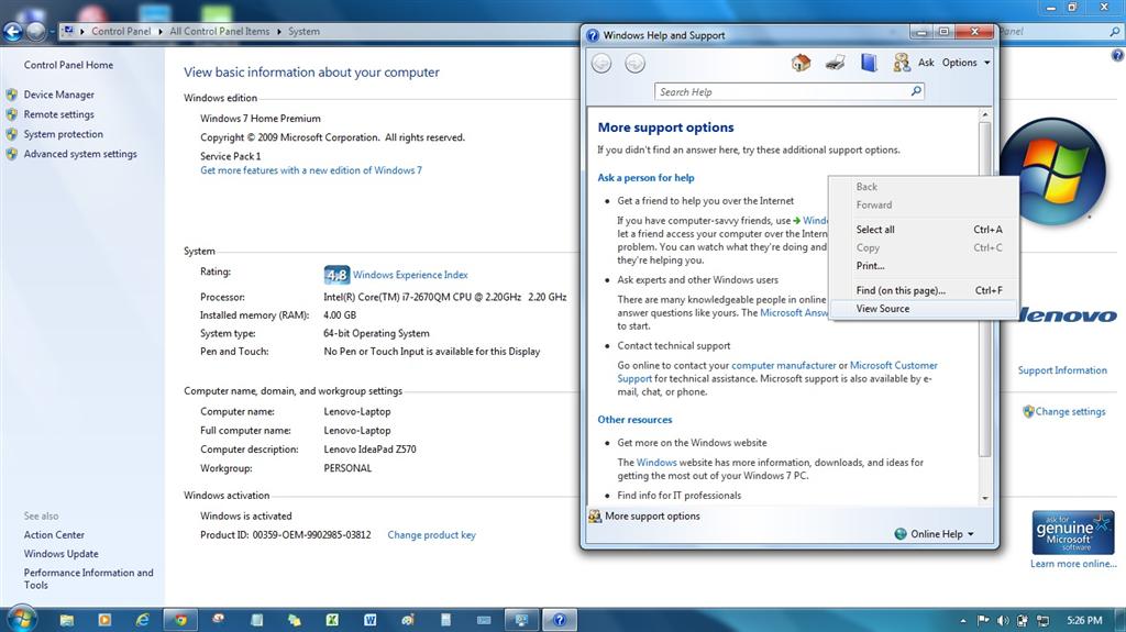 Change windows oem info