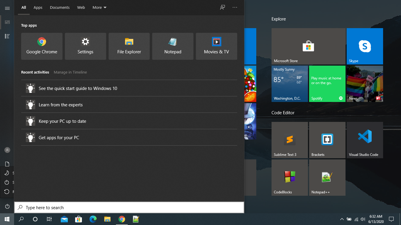 Not Appearing Start Menu - Microsoft Community