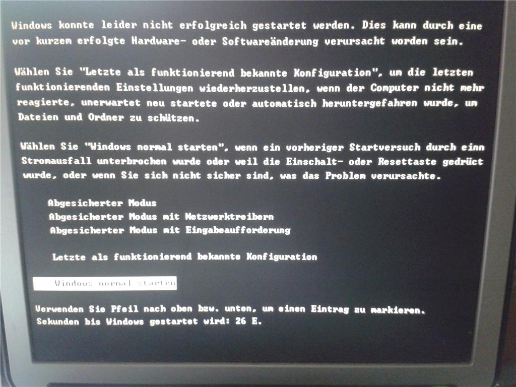 Bluescreen Beim Starten Von Windows Xp Microsoft Community