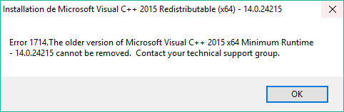 Can T Install Vc Redist C 15 14 0 He Microsoft Community