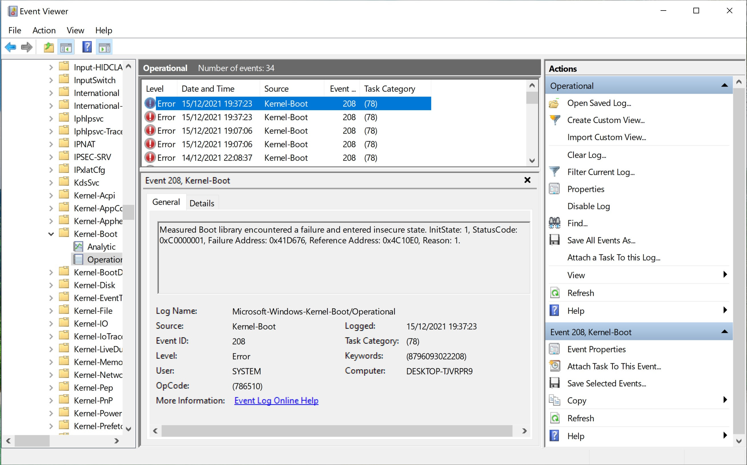 What Do "Measured Boot Library Encountered A Failure And Entered ...