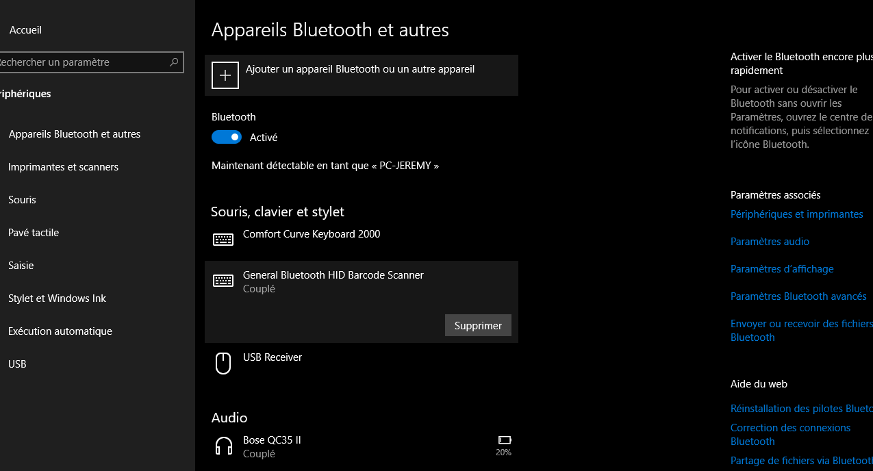 Impossible de supprimer appareils Bluetooth - Communauté Microsoft