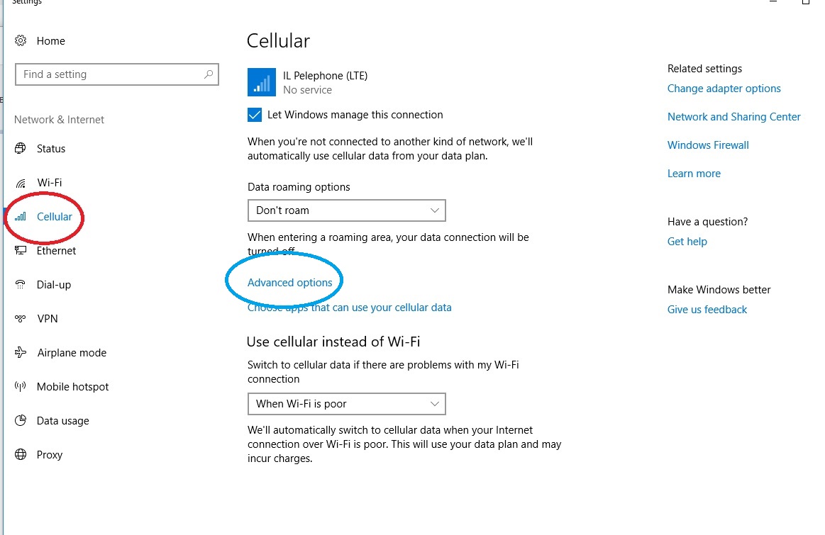 Configure Apn Windows 10 Is Not Possible In Cellular Settings ...