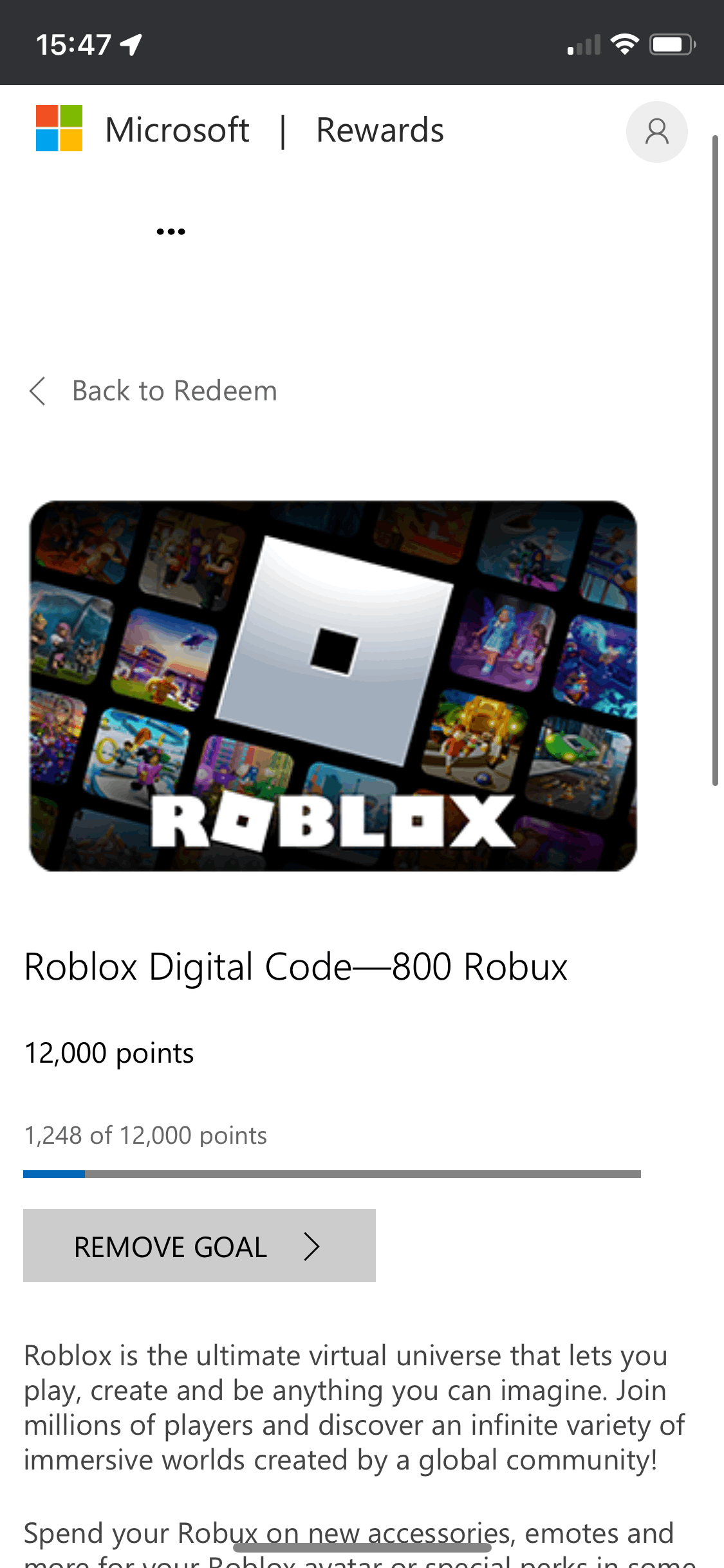 What Happend To The Other Robux Options??? :/ (Microsoft Rewards ...